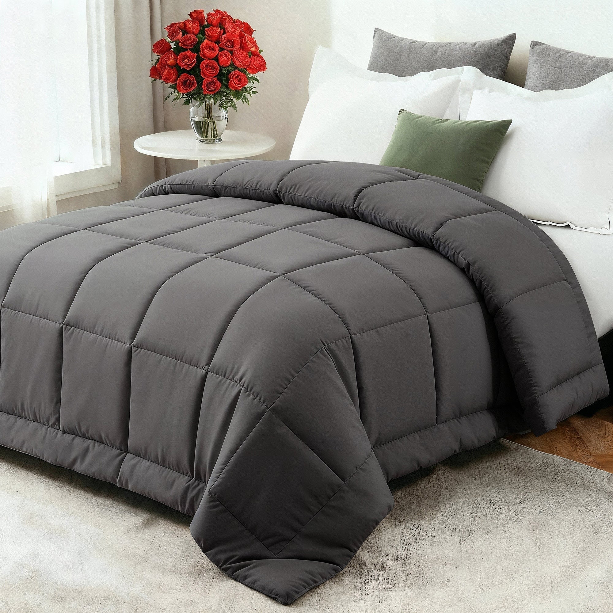 Cozy Comfort Year-Round Down Comforter With Ultra-Soft Fiberfill