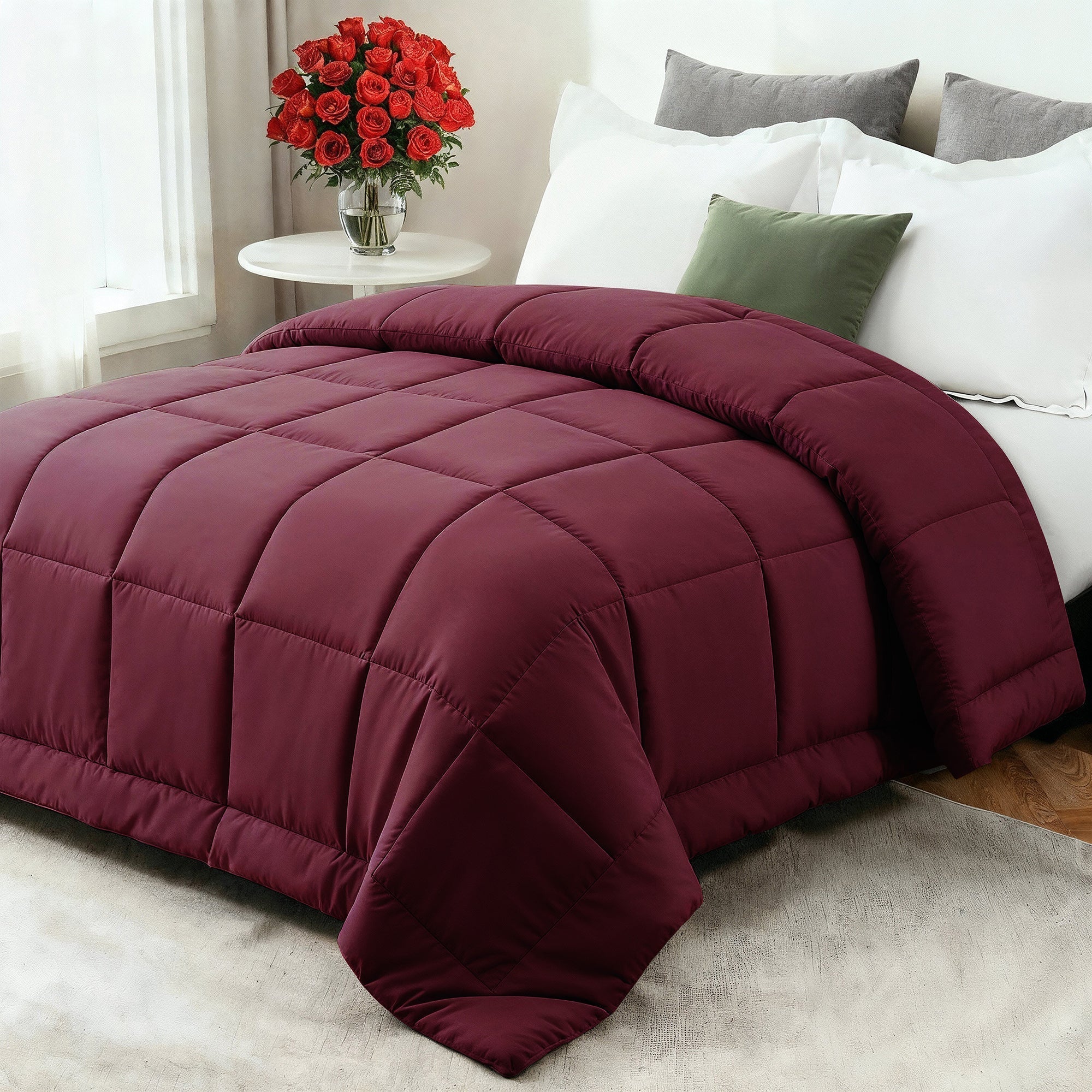 Cozy Comfort Year-Round Down Comforter With Ultra-Soft Fiberfill