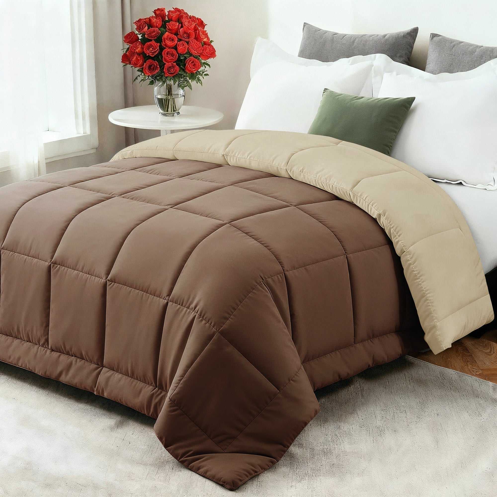 Cozy Comfort Year-Round Down Comforter With Ultra-Soft Fiberfill