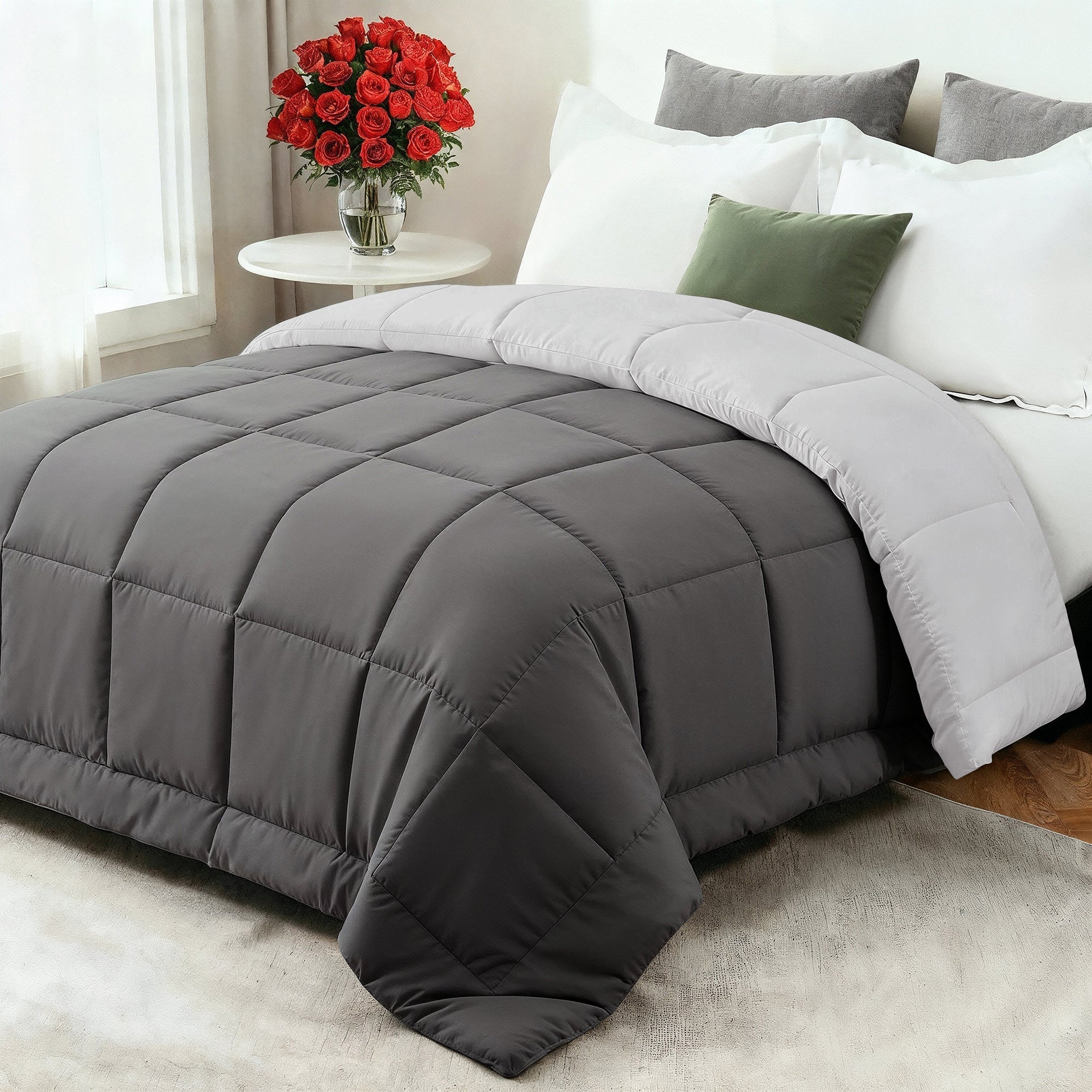Cozy Comfort Year-Round Down Comforter With Ultra-Soft Fiberfill