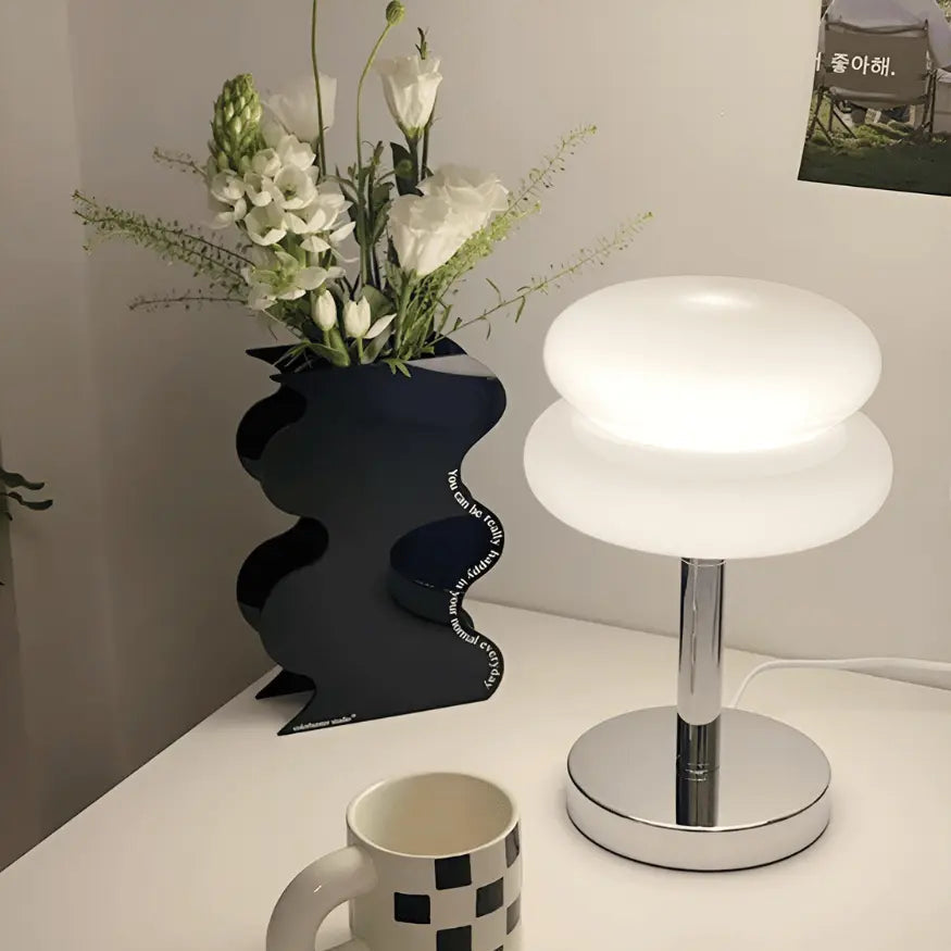 Kirrea Cupcake Sopp Glass Bordlampe for Hjemmedekor