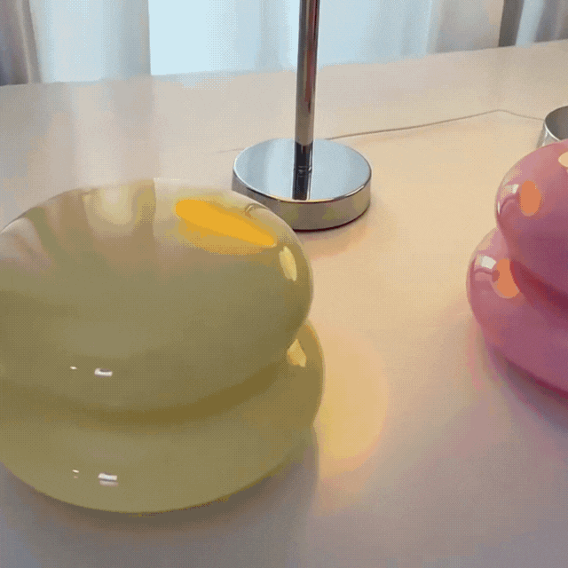 Kirrea Cupcake Sopp Glass Bordlampe for Hjemmedekor