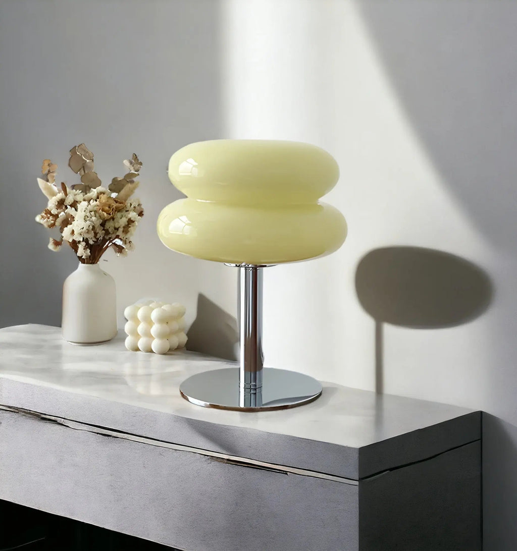 Kirrea Cupcake Sopp Glass Bordlampe for Hjemmedekor