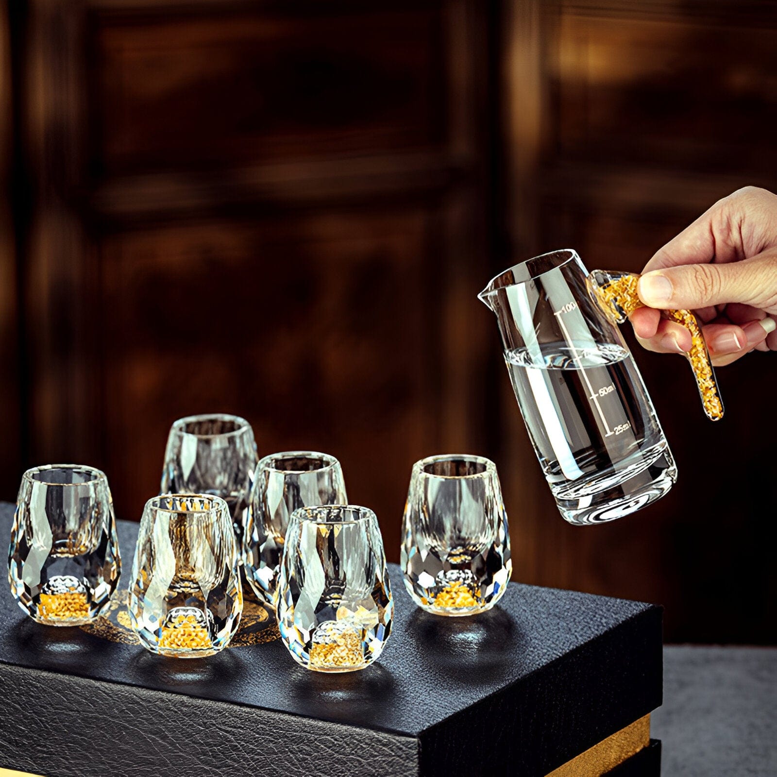 Luksus krystalglas vodka bund