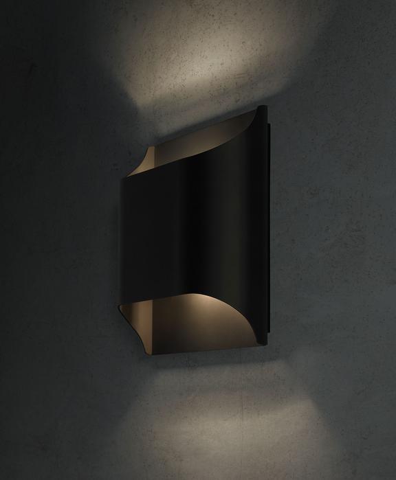 Messing-Wandleuchte mit sanftem LED-Bogen für Flure und Wohnzimmer