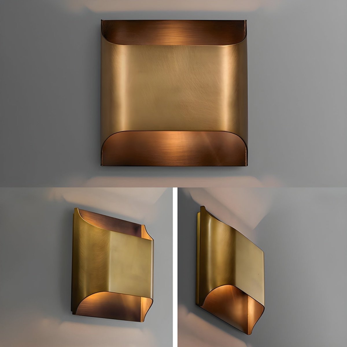 Messing-Wandleuchte mit sanftem LED-Bogen für Flure und Wohnzimmer
