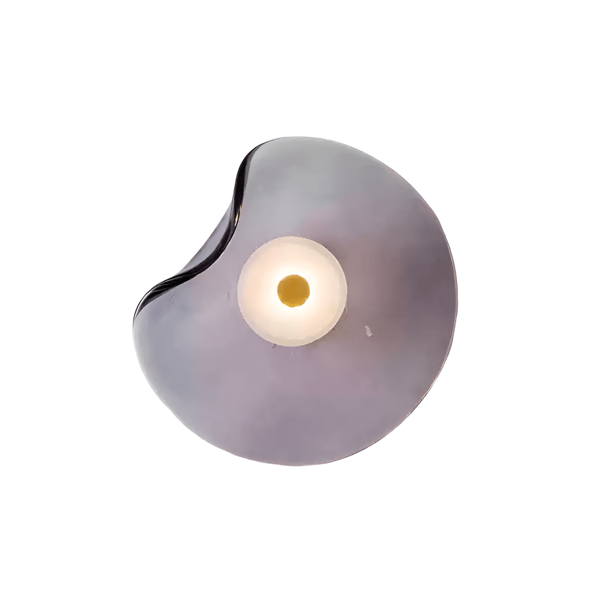 Japandi Style Curved Glass Wall Sconce LED 1-Light Fixture