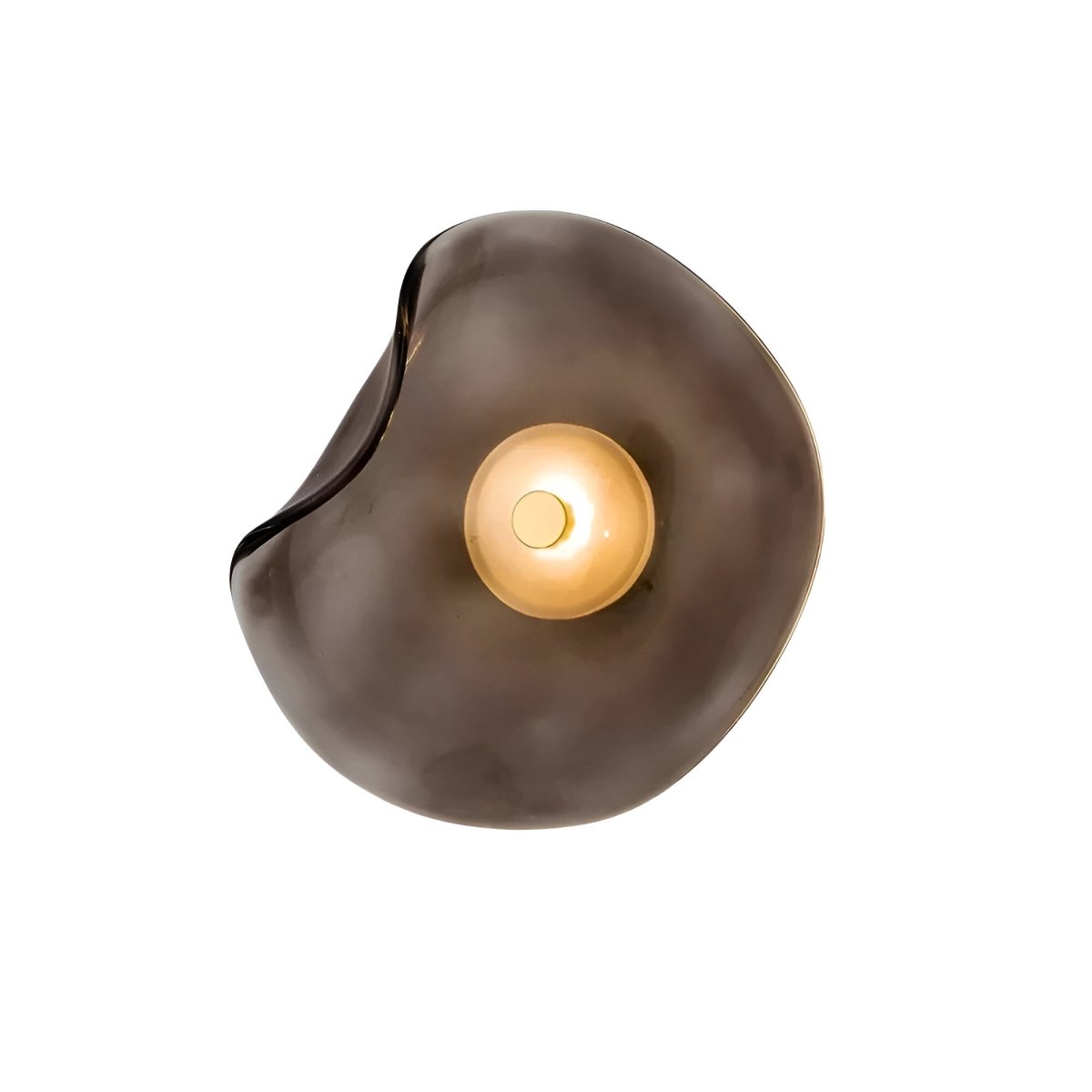 Japandi Style Curved Glass Wall Sconce LED 1-Light Fixture