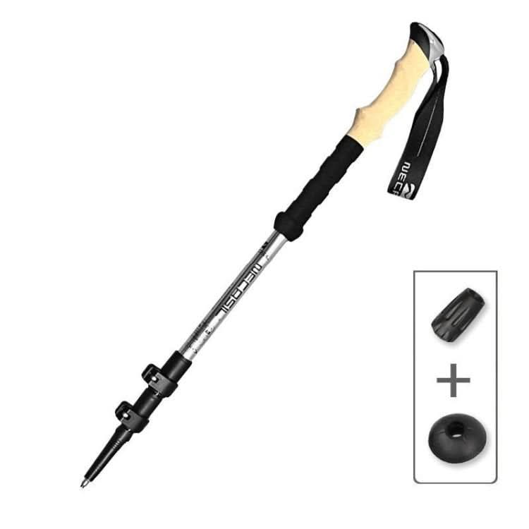 Bastões de Trekking TrailPeak com Sistema Anti-Choque Ajustável para Caminhantes de Resistência