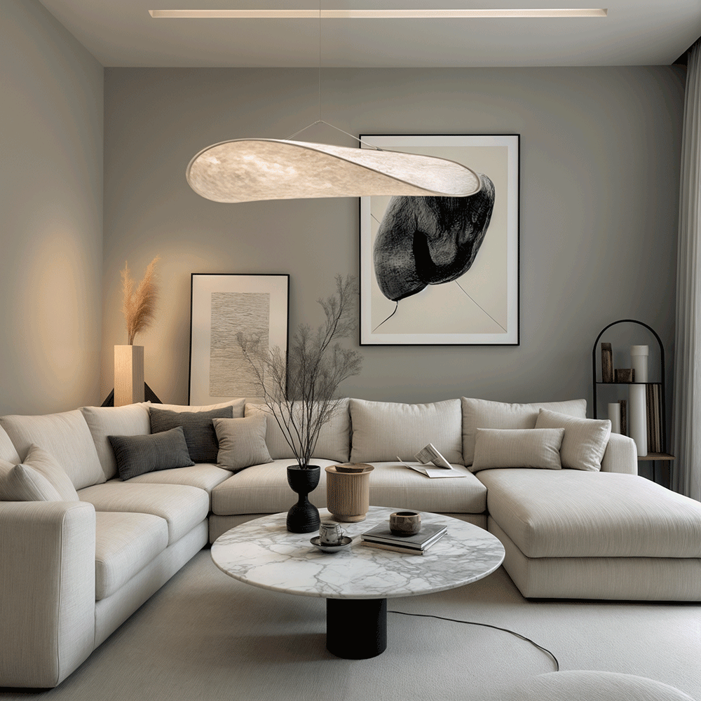 Vertigo-Blatt-Kronleuchter | Kartoffelchip-Lampe