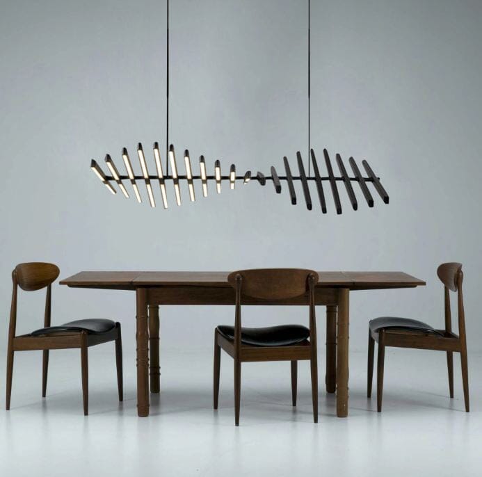 Quillbone Chandelier With Remote And Adjustable Bulbs