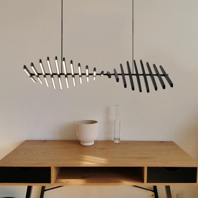 Quillbone Chandelier With Remote And Adjustable Bulbs