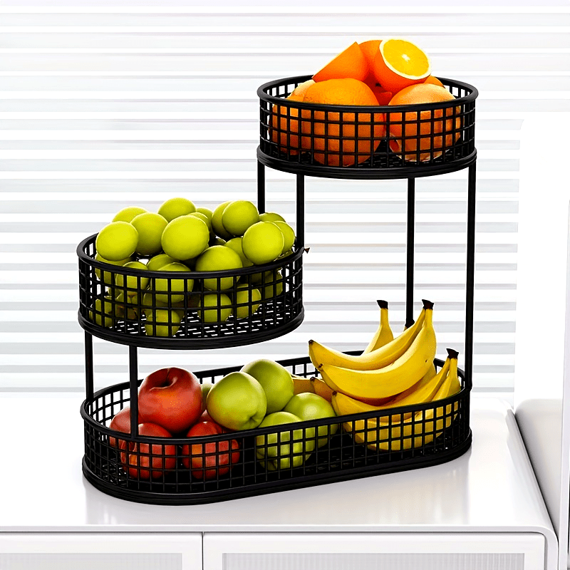 LumaNest Elegant multifunktionelt frugt- og snackstativ til travle hjemmekokke