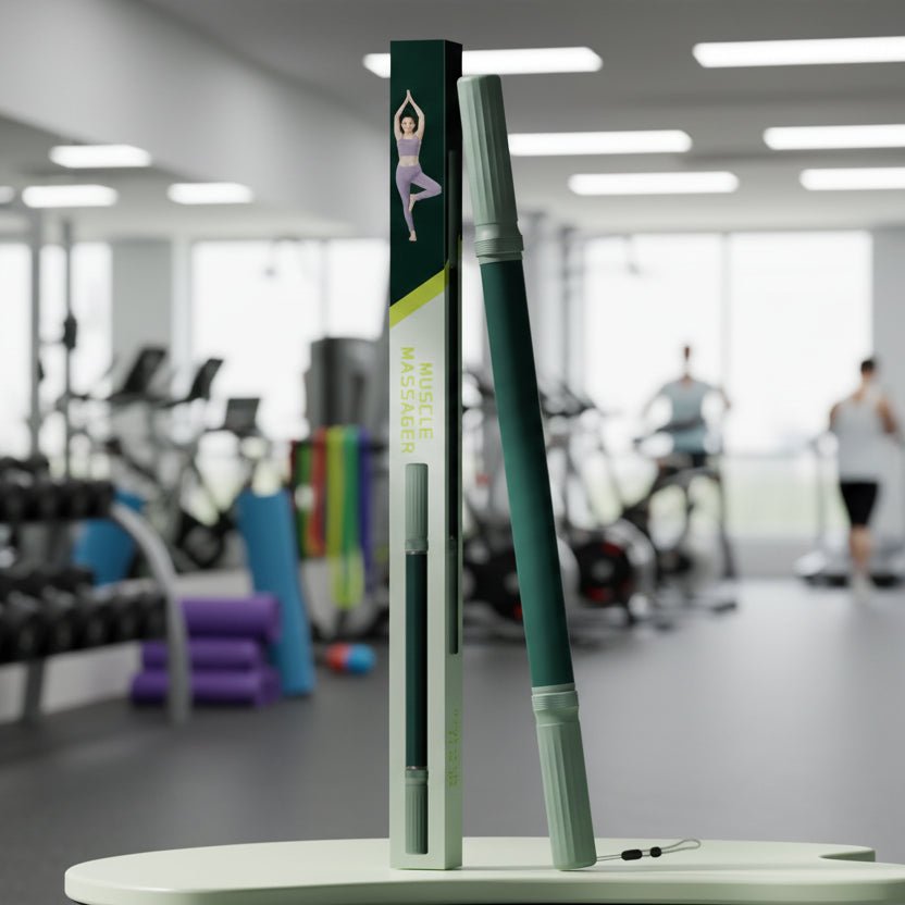 FlowRoll Yoga Stick Massage Roller Premium Dybt Muskelafslapning til Atleter