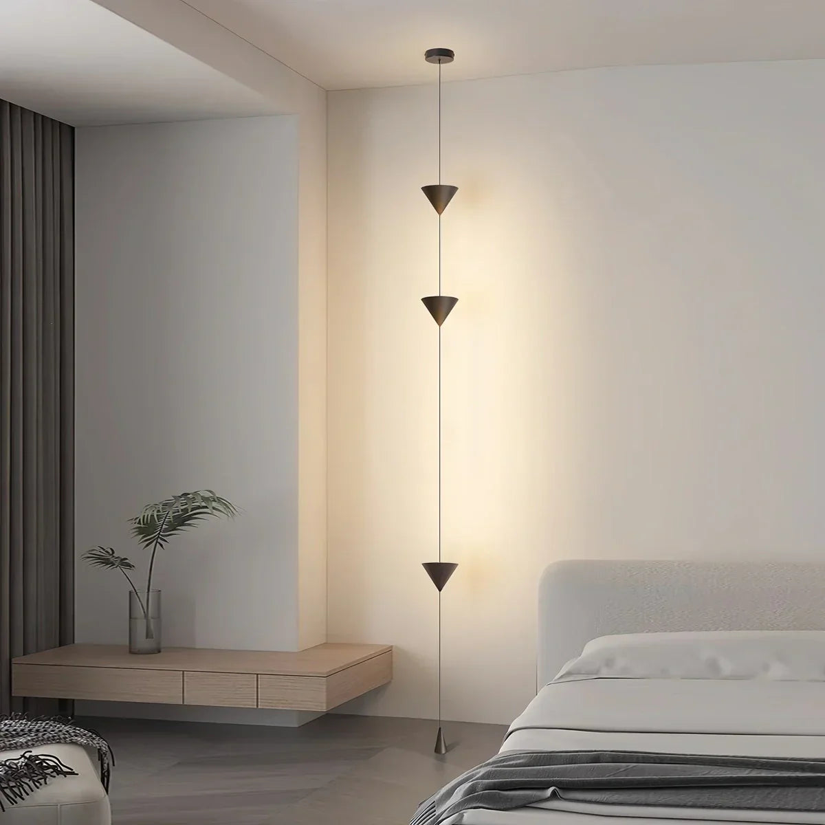Cone Design Hængende Kabel Gulvlampe - Orntli
