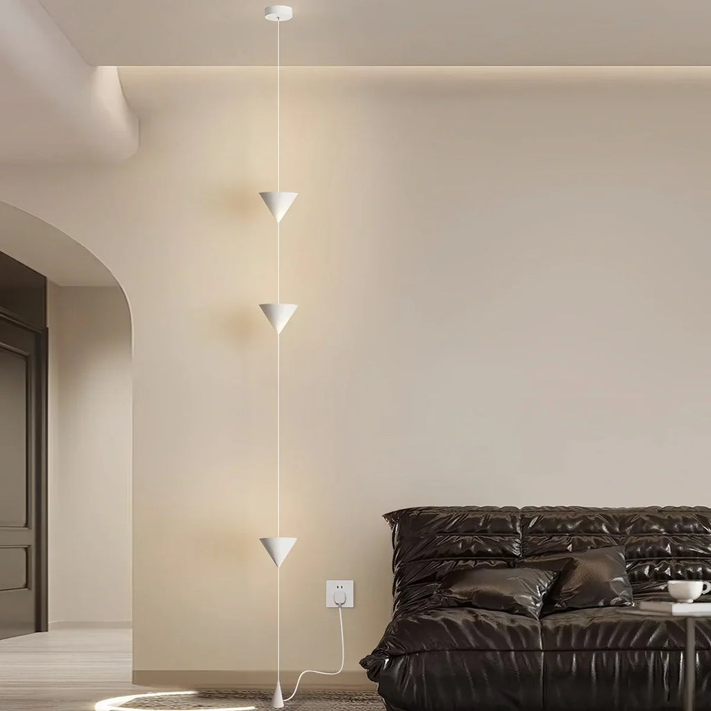 Cone Design Hængende Kabel Gulvlampe - Orntli