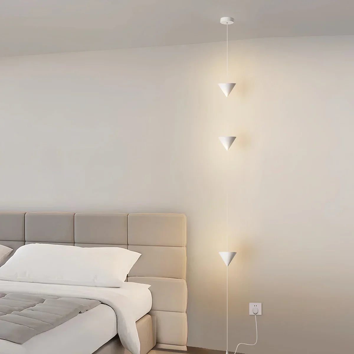 Cone Design Hængende Kabel Gulvlampe - Orntli