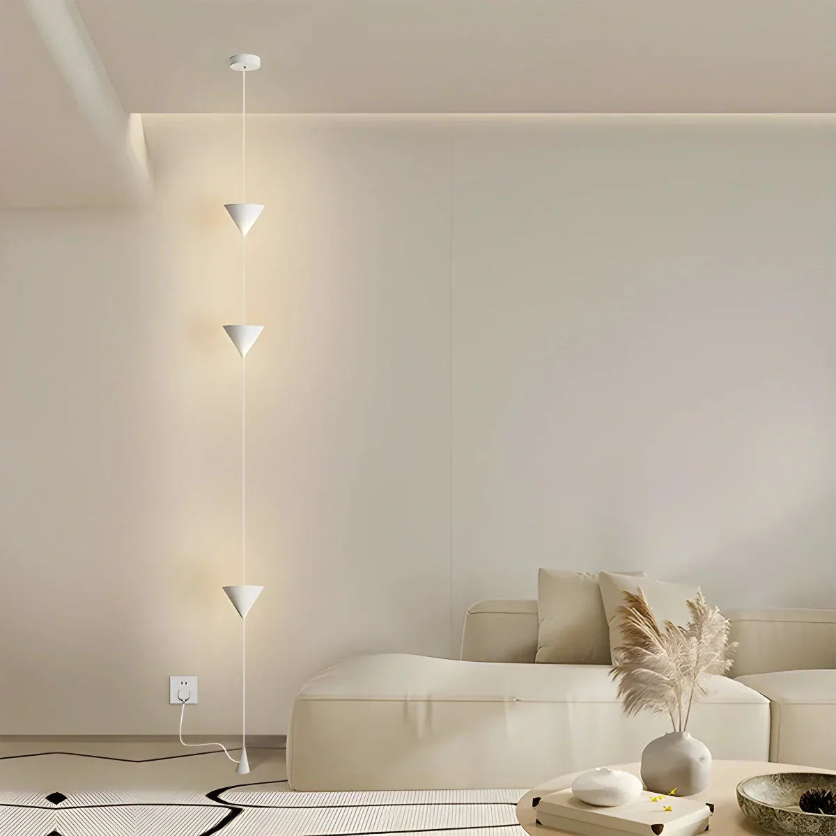 Cone Design Hængende Kabel Gulvlampe - Orntli