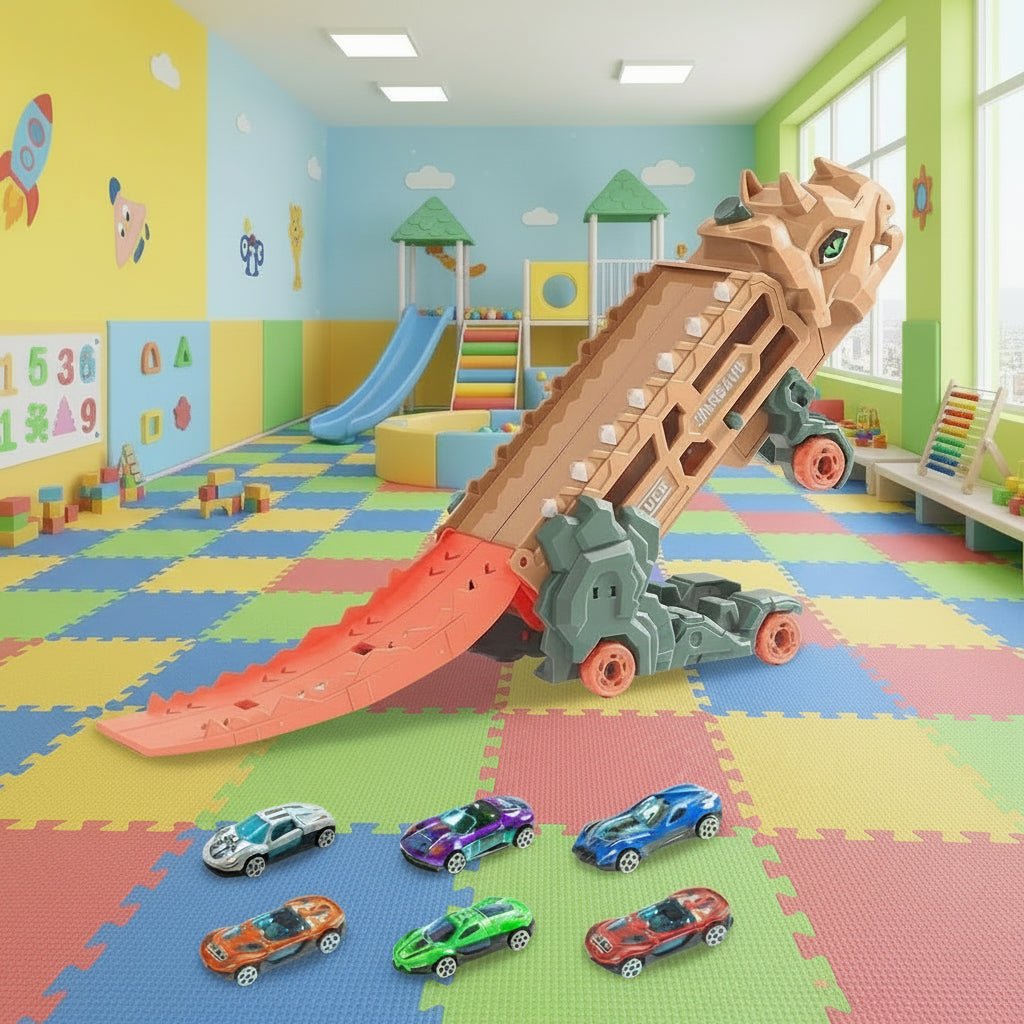 Nova Velocity Dino Transporter s rampou vypouští mini auta pro děti od 3 let a výše
