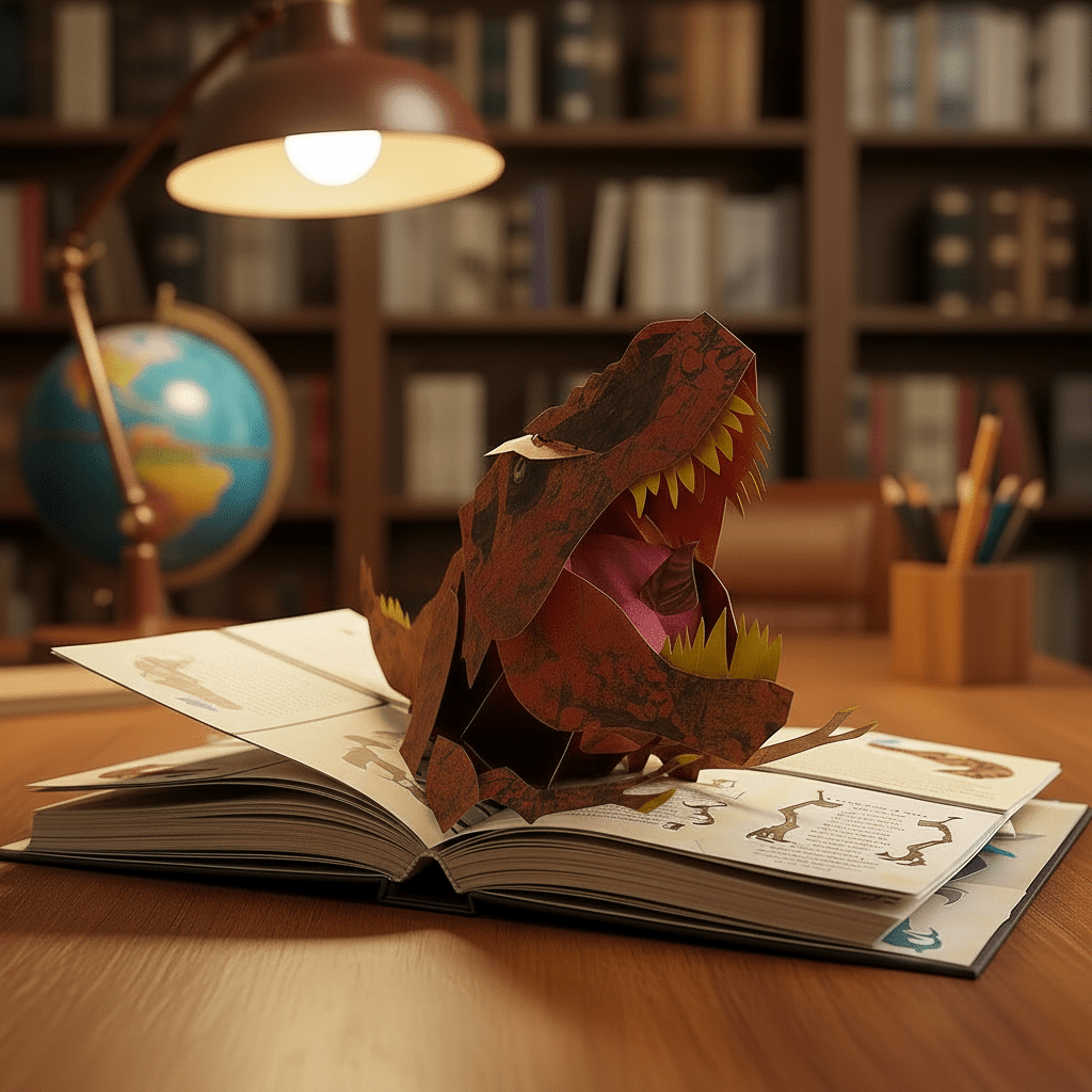 PaleoQuest 3D Dinosaur Pop Up Book With Precise Scientific Insights For Kids