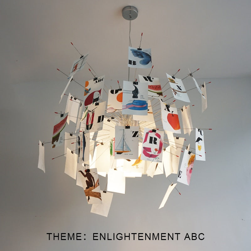 Ingo Maurer Zettel DIY Chandelier Customizable Lighting For Any Room |  Ingo Maurer Zettel