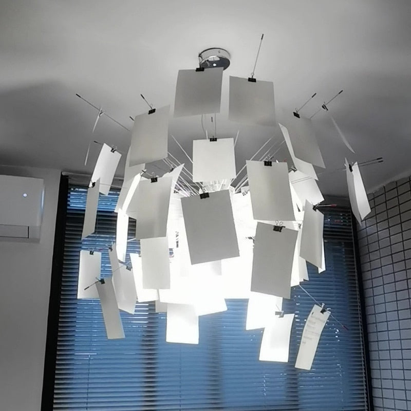 Ingo Maurer Zettel DIY Chandelier Customizable Lighting For Any Room |  Ingo Maurer Zettel