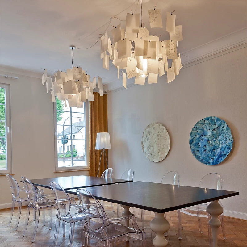 Ingo Maurer Zettel DIY Chandelier Customizable Lighting For Any Room |  Ingo Maurer Zettel