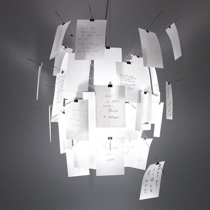 Ingo Maurer Zettel DIY Chandelier Customizable Lighting For Any Room |  Ingo Maurer Zettel
