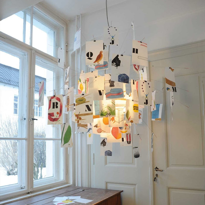 Ingo Maurer Zettel DIY Chandelier Customizable Lighting For Any Room |  Ingo Maurer Zettel