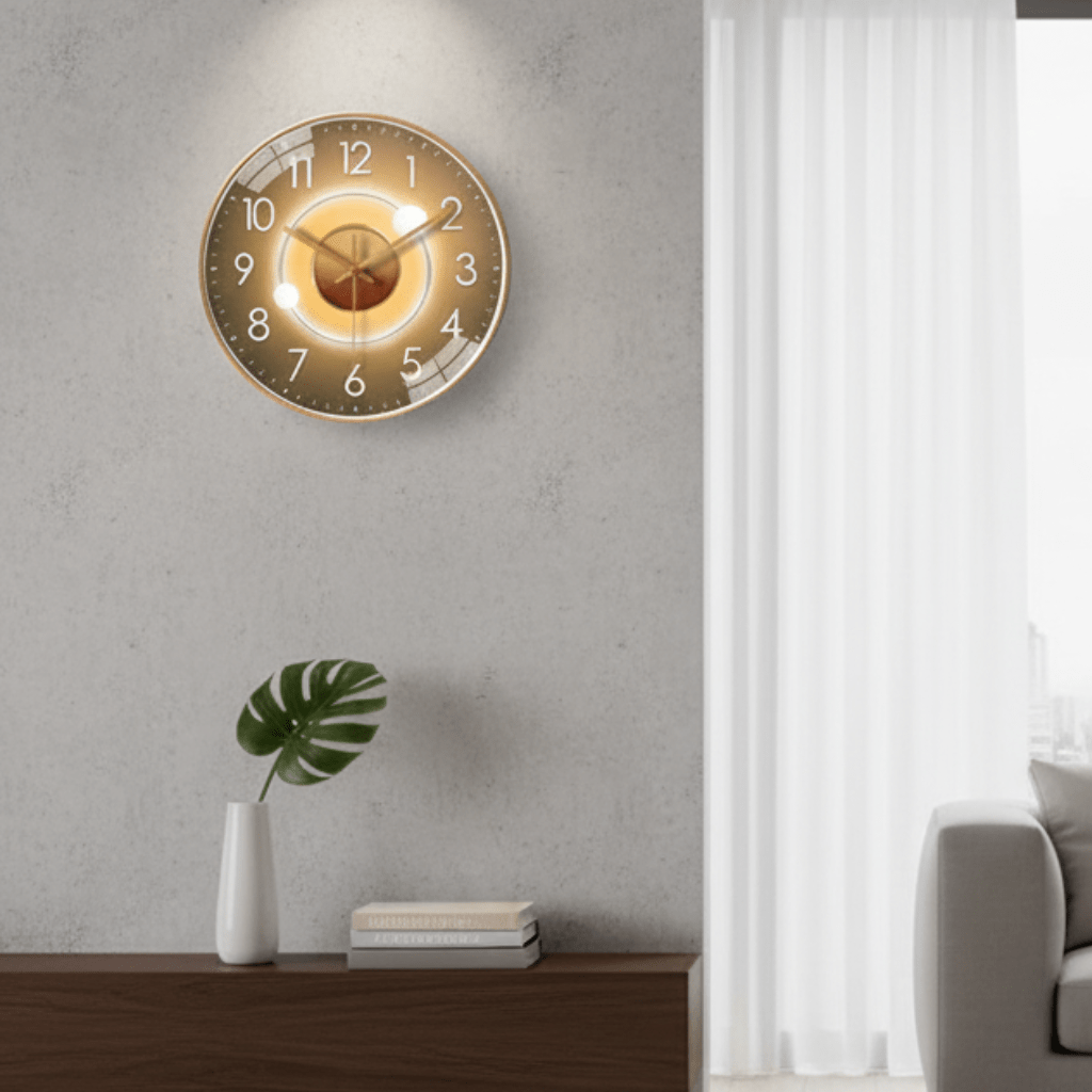 QuietPulse stille veggklokke med minimalistisk urskive for soverom og kontorer