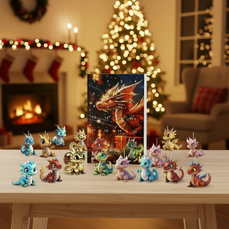 Calendario dell'Avvento DragonRealm con 24 ciondoli da collezione per bambini
