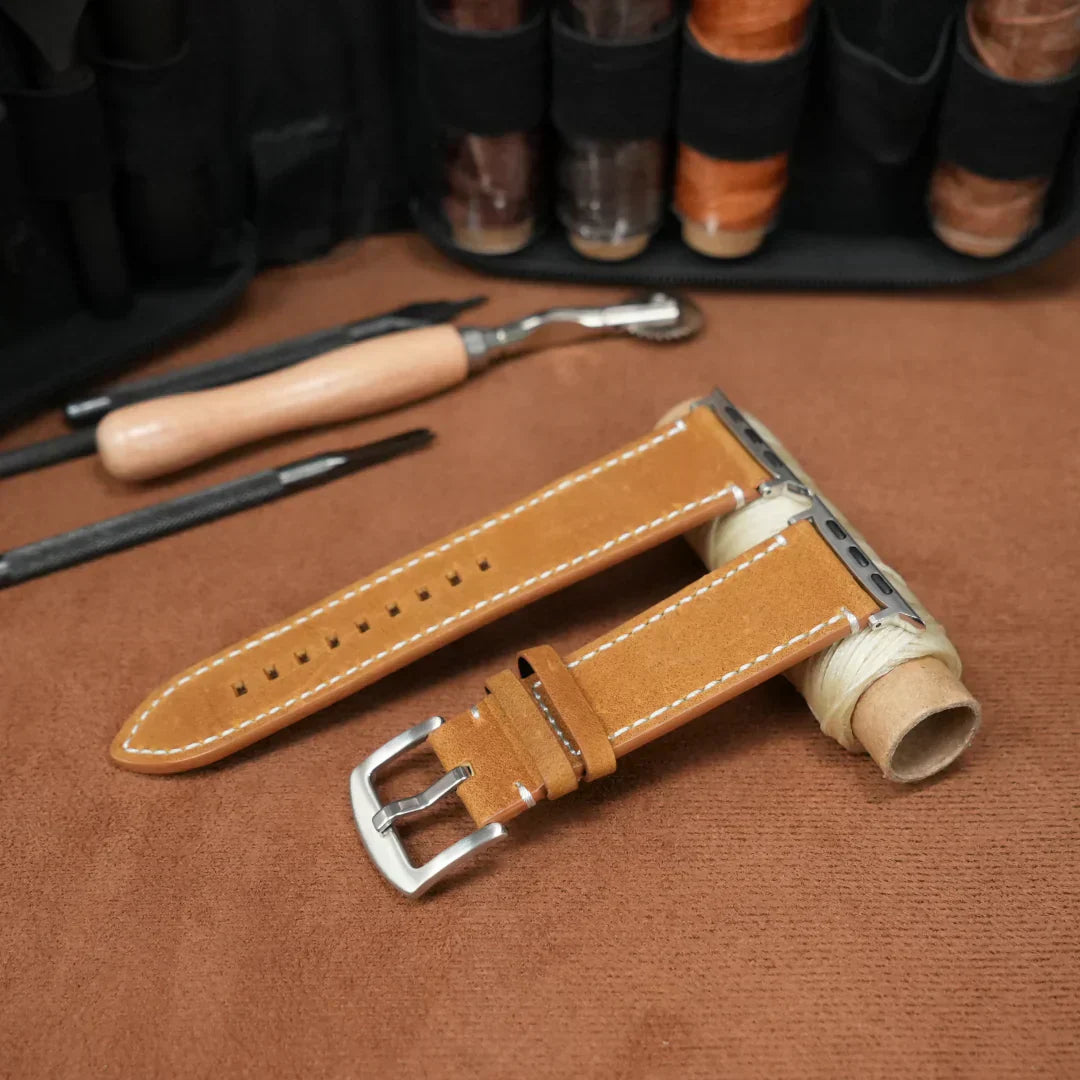 Luxury Vintage Leather Band For Apple Watch