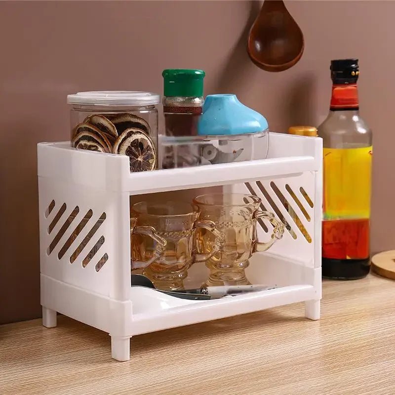 DuoStore Double Storage Shelf for Kitchen, Bathroom and Desk
