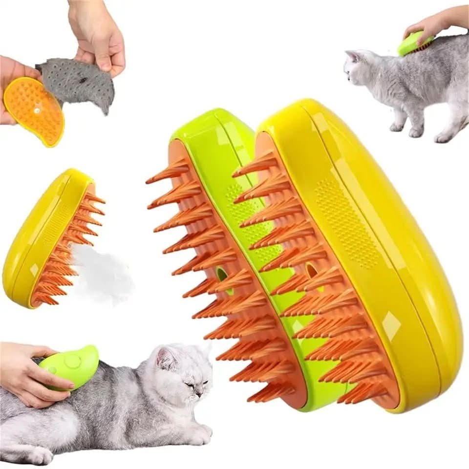 CalmCoat Steam Brush For Pets - Gentle Coat Care With Low-Stress Grooming