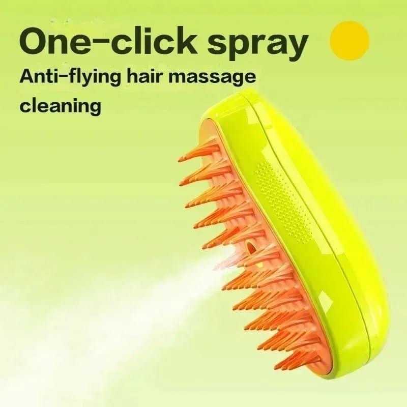 CalmCoat Steam Brush For Pets - Gentle Coat Care With Low-Stress Grooming