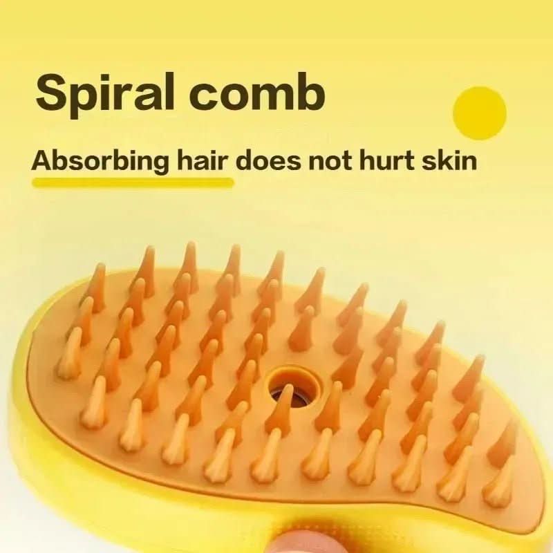 CalmCoat Steam Brush For Pets - Gentle Coat Care With Low-Stress Grooming
