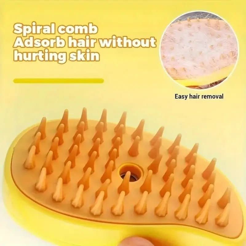CalmCoat Steam Brush For Pets - Gentle Coat Care With Low-Stress Grooming