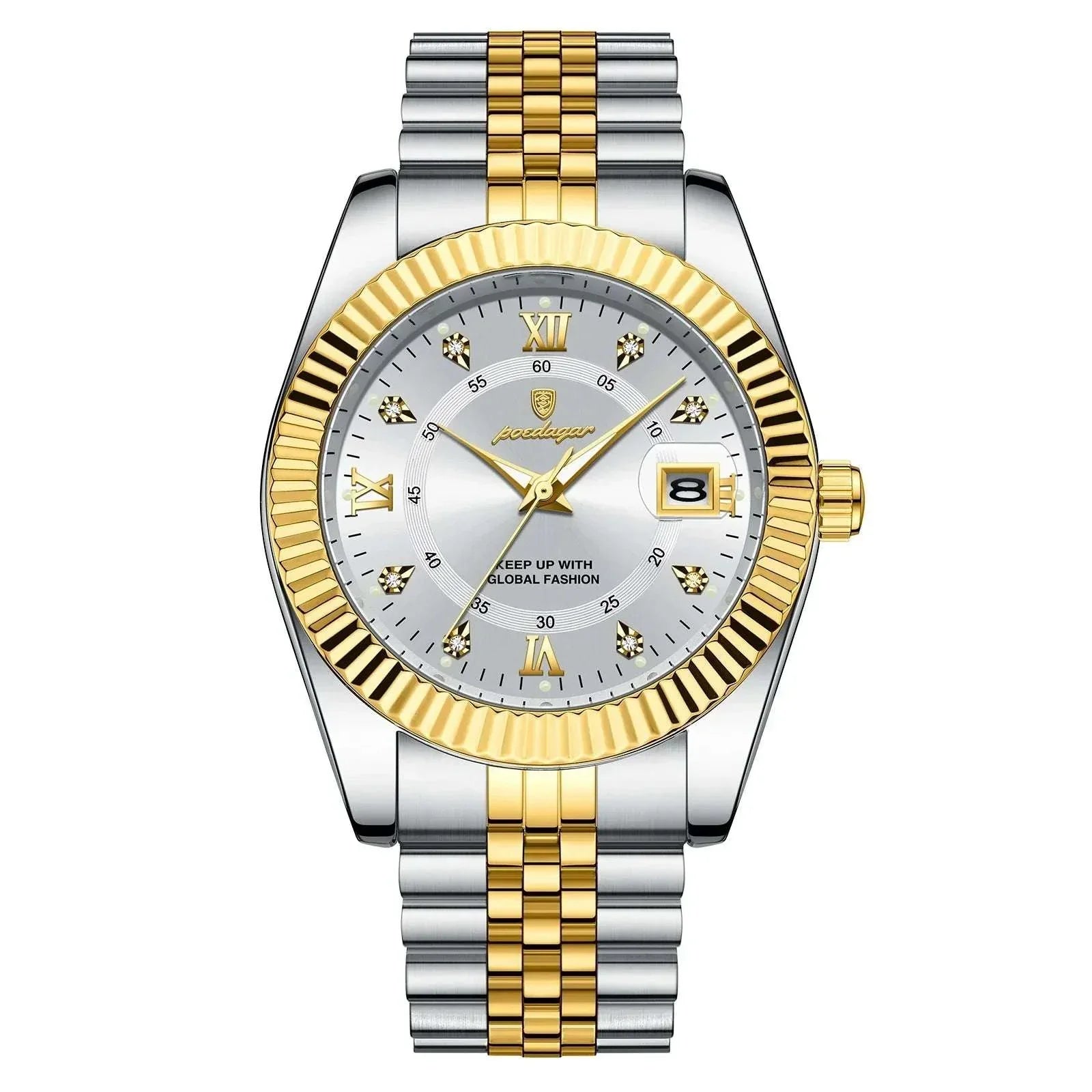 Heritage 1968 Quartz Watch, 40mm Scratch-Resistant Stainless Steel Case, Date Display