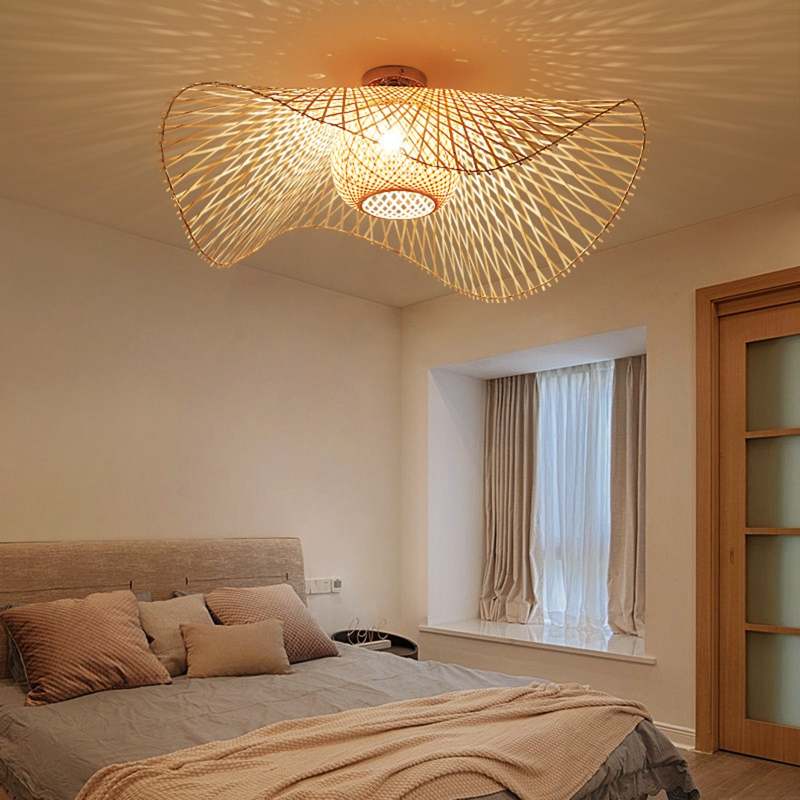 Liora Deckenleuchte im Rattan-Stil | Natürliche Eleganz und Lichteffekte | Orntli