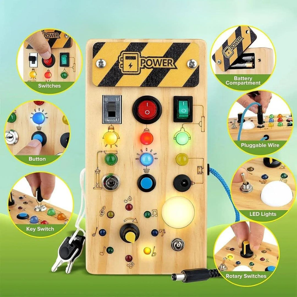 Aurora World Montessori Activity Board For Kids Fine Motor Skills And Sensory