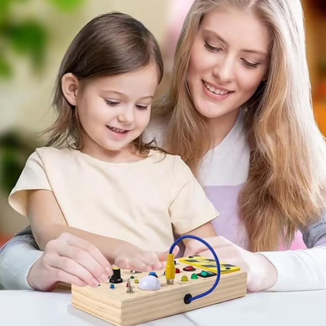 Aurora World Montessori Activity Board For Kids Fine Motor Skills And Sensory