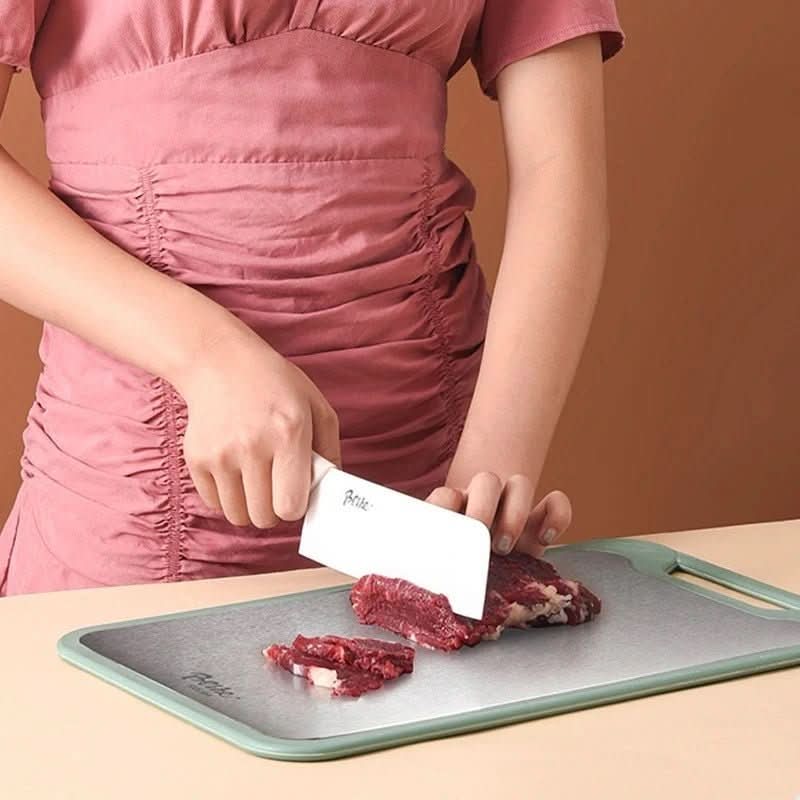 NovaEdge Home Cooks dobbeltsidig skjærefjøl med juice-renne og non-stick belegg
