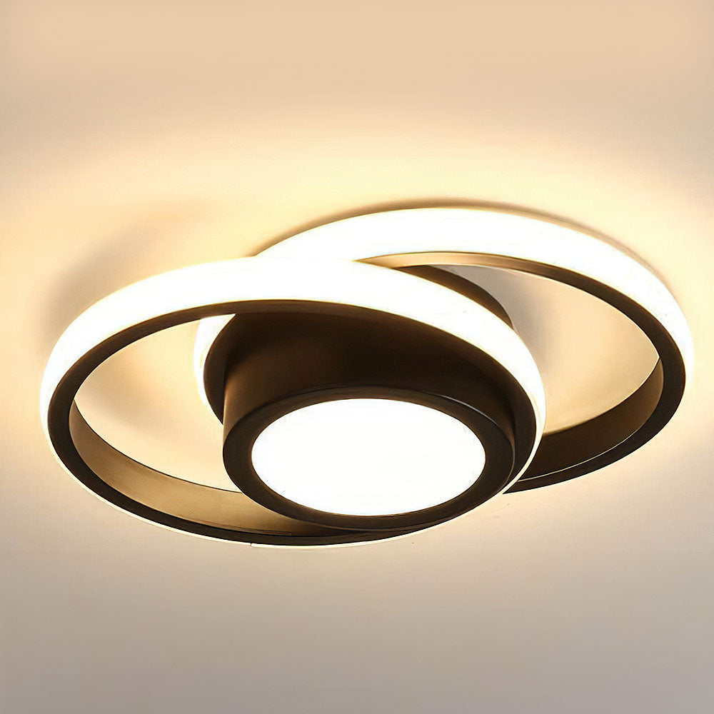 Dobbel Ring LED Taklampe | Minimalistisk Design for Moderne Rom