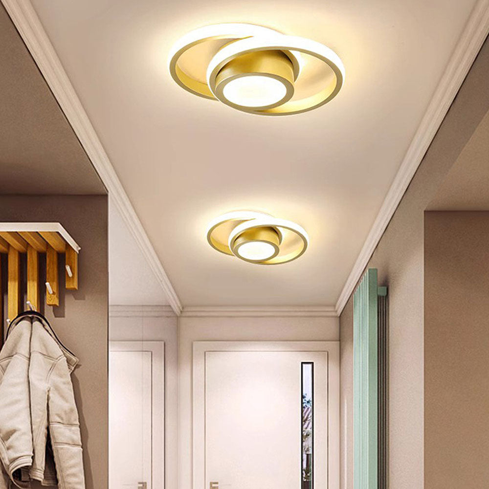 Dobbel Ring LED Taklampe | Minimalistisk Design for Moderne Rom