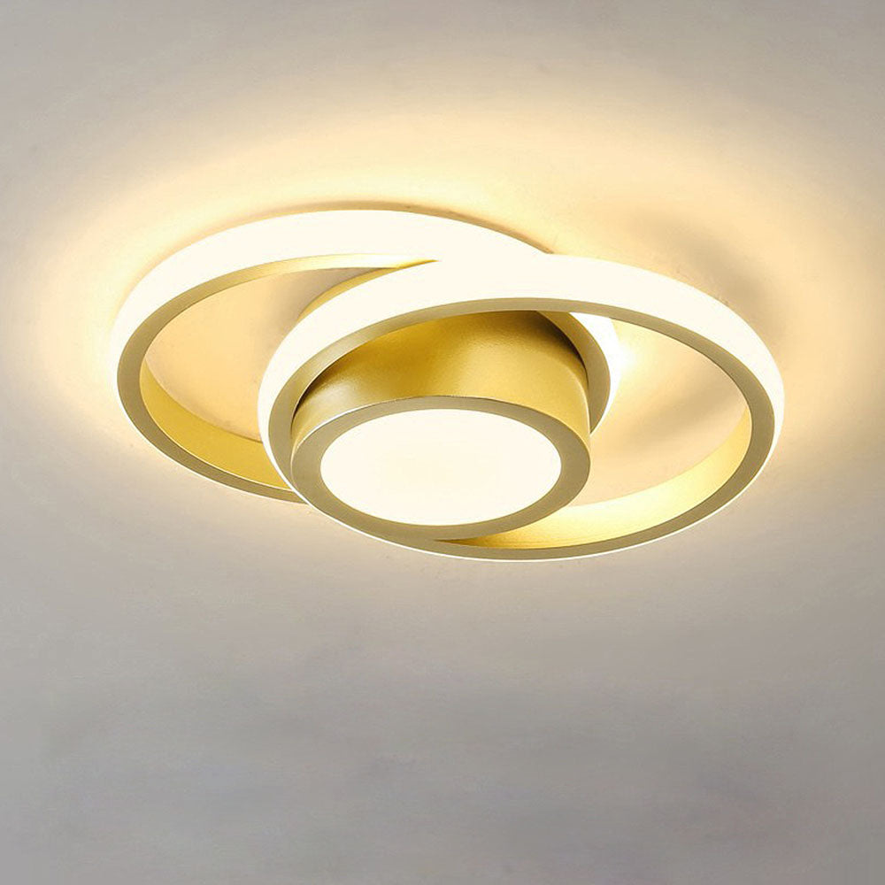 Dobbel Ring LED Taklampe | Minimalistisk Design for Moderne Rom