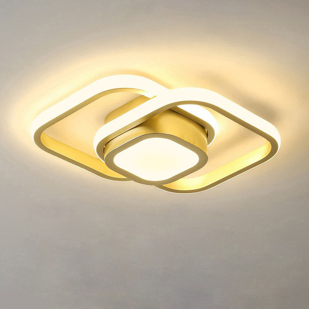 Dobbel Ring LED Taklampe | Minimalistisk Design for Moderne Rom