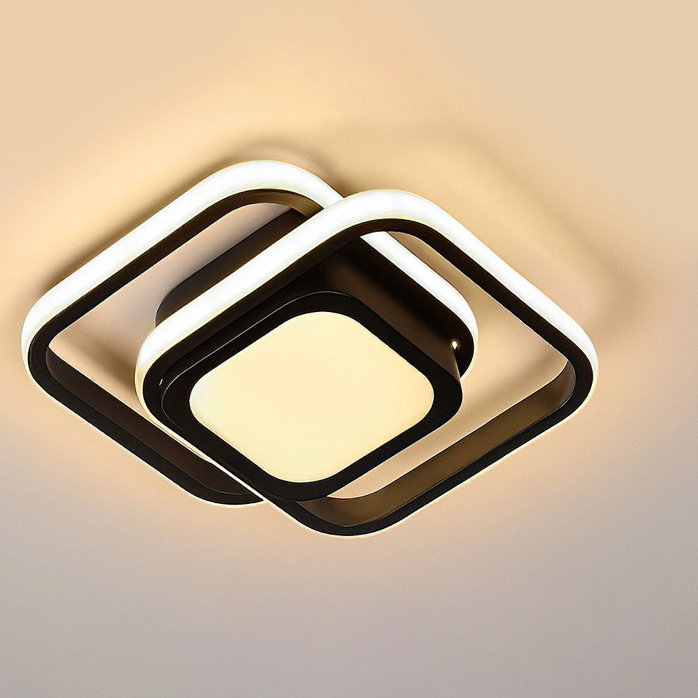 Dobbel Ring LED Taklampe | Minimalistisk Design for Moderne Rom