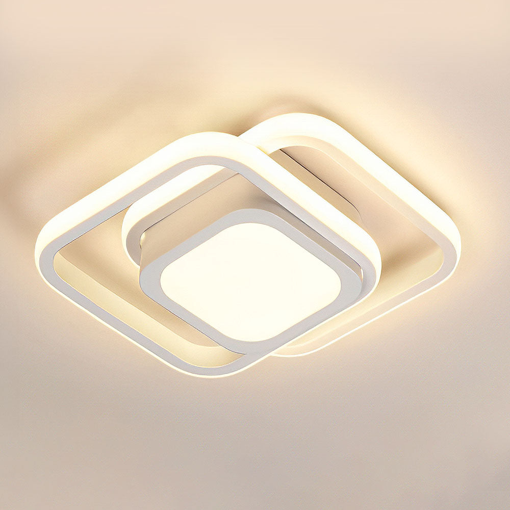 Dobbel Ring LED Taklampe | Minimalistisk Design for Moderne Rom