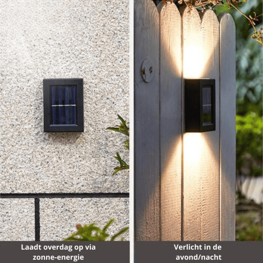 Glow Haven trådløse solcellelamper med skumringssensor for utendørsområder