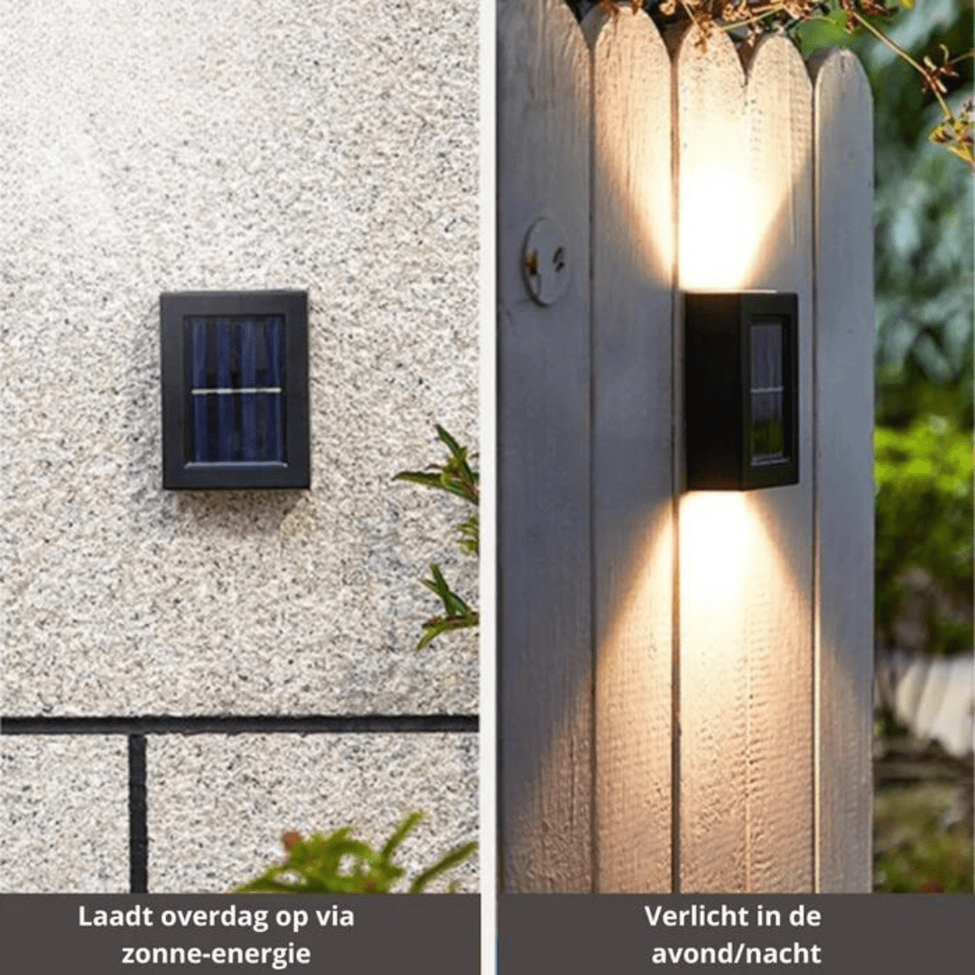 Glow Haven trådløse solcellelamper med skumringssensor for utendørsområder